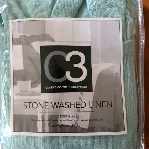 Pine Cone Hill 100% Linen Stone Washed Euro - Picture 2 of 3